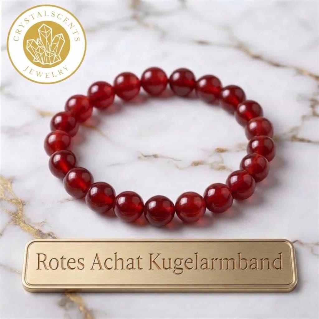 Rotes Achat Kugelarmband – Energie & Ausstrahlung