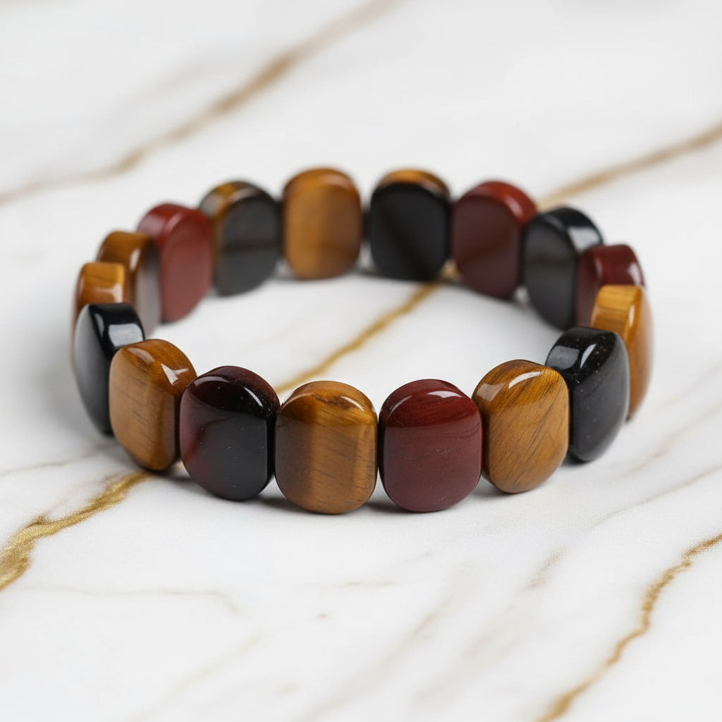 Tigerauge Armband - Dreifarbige Kombination JETZT sichern CrystalScents