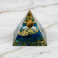 Tigerauge Orgonit Pyramide - Zahnrad Design CrystalScents