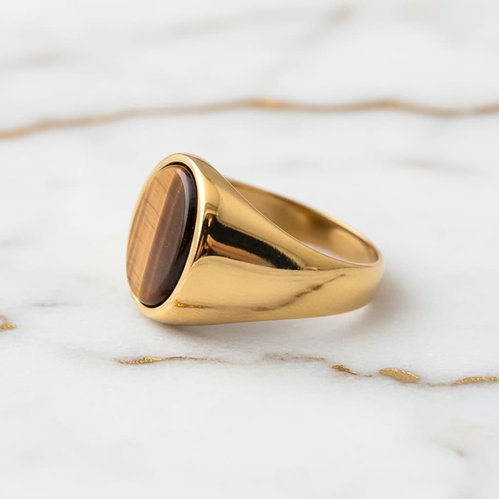 Tigerauge Ring - Schutz & Stärke CrystalScents