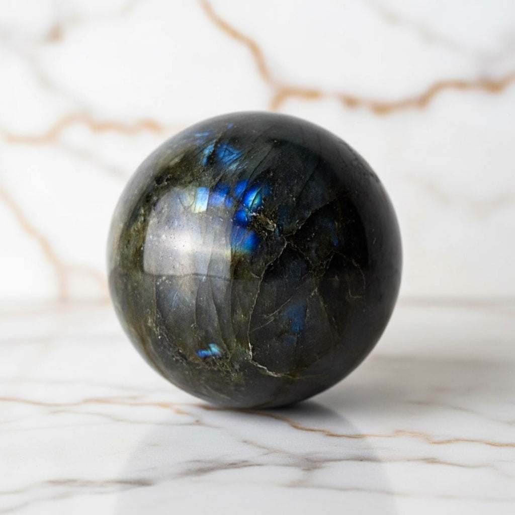 Labradorit Kugel – Kraftvoller Glanz CrystalScents