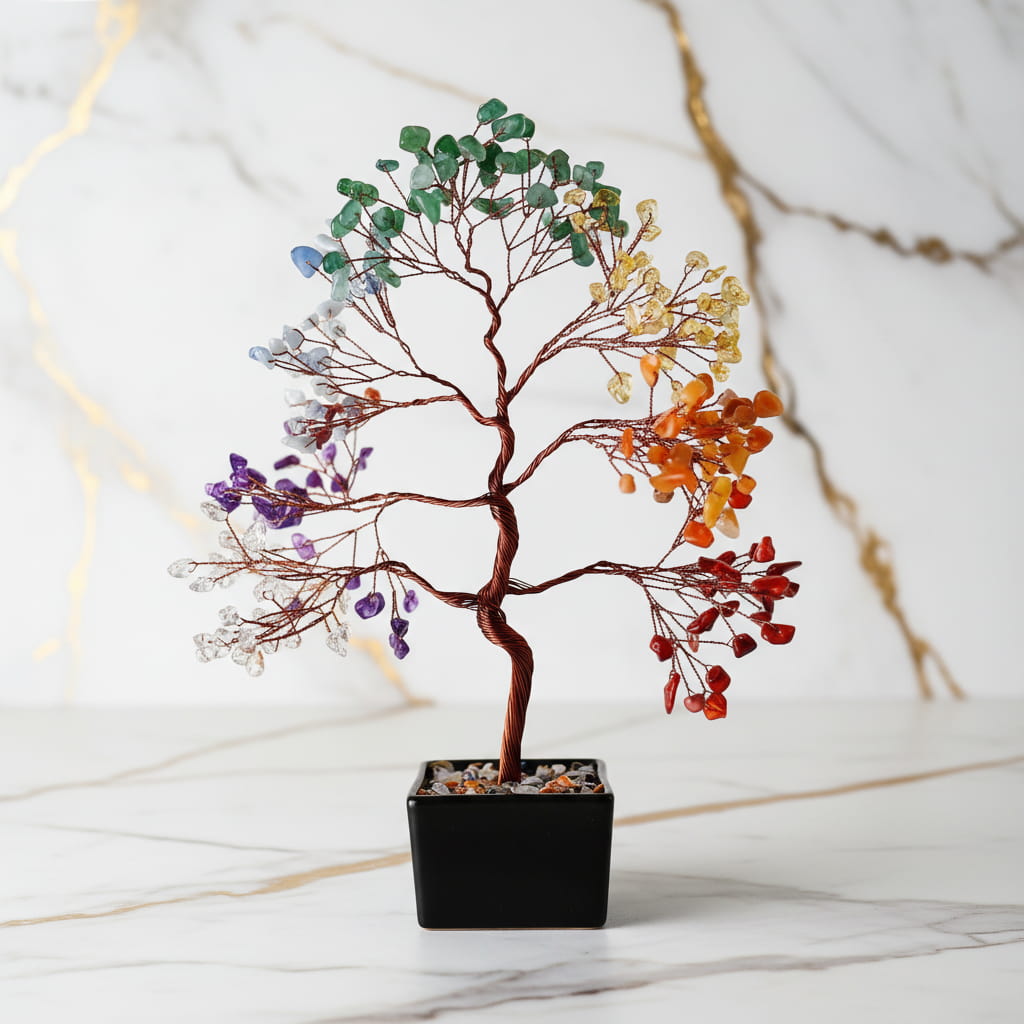 Chakra Baum - Schwarze Keramikschale