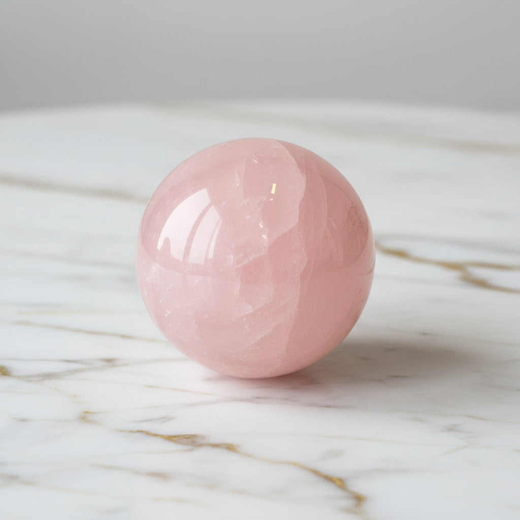 Rosenquarz Kugel – Sanfte Herzensenergie CrystalScents