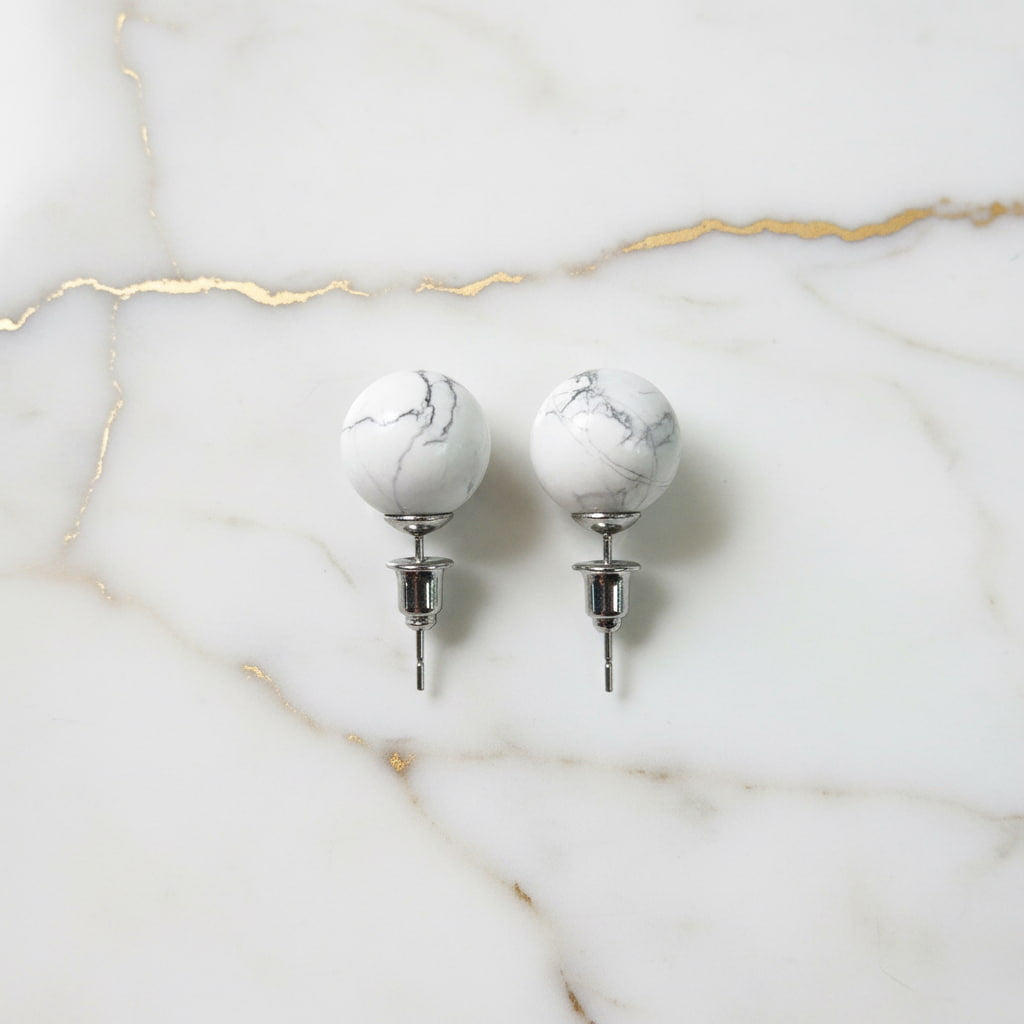 Ohrstecker mit Howlit Kugel JETZT sichern CrystalScents