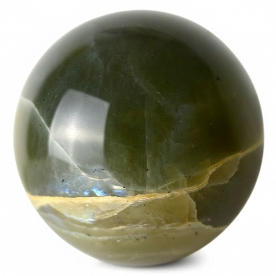 Grüne Mondstein Kugel - Harmonie & Ausgeglichenheit CrystalScents
