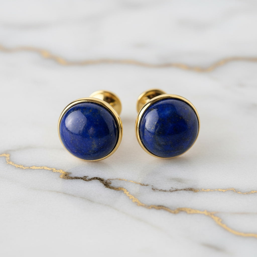 Lapislazuli Manschettenknöpfe - Königlich stark CrystalScents