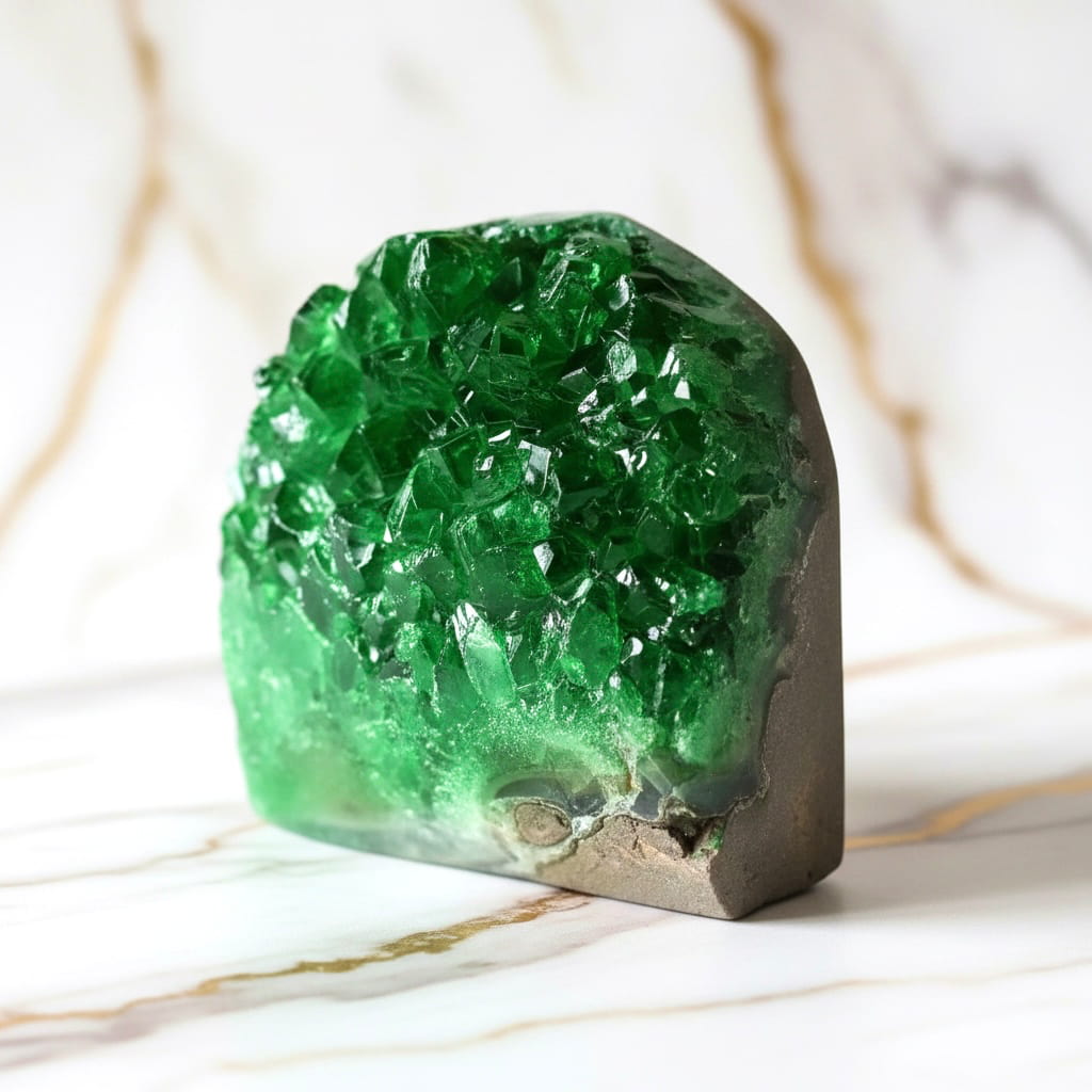 Amethystdruse – Leuchtend grünes Highlight voller Farbe CrystalScents