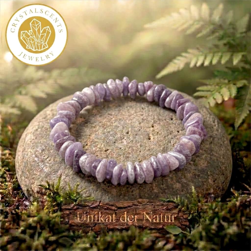 Lepidolith Splitterarmband – Balance, Gelassenheit & Geschenk