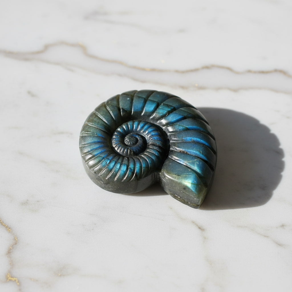 Labradorit Nautilus – Natur & Eleganz JETZT entdecken CrystalScents