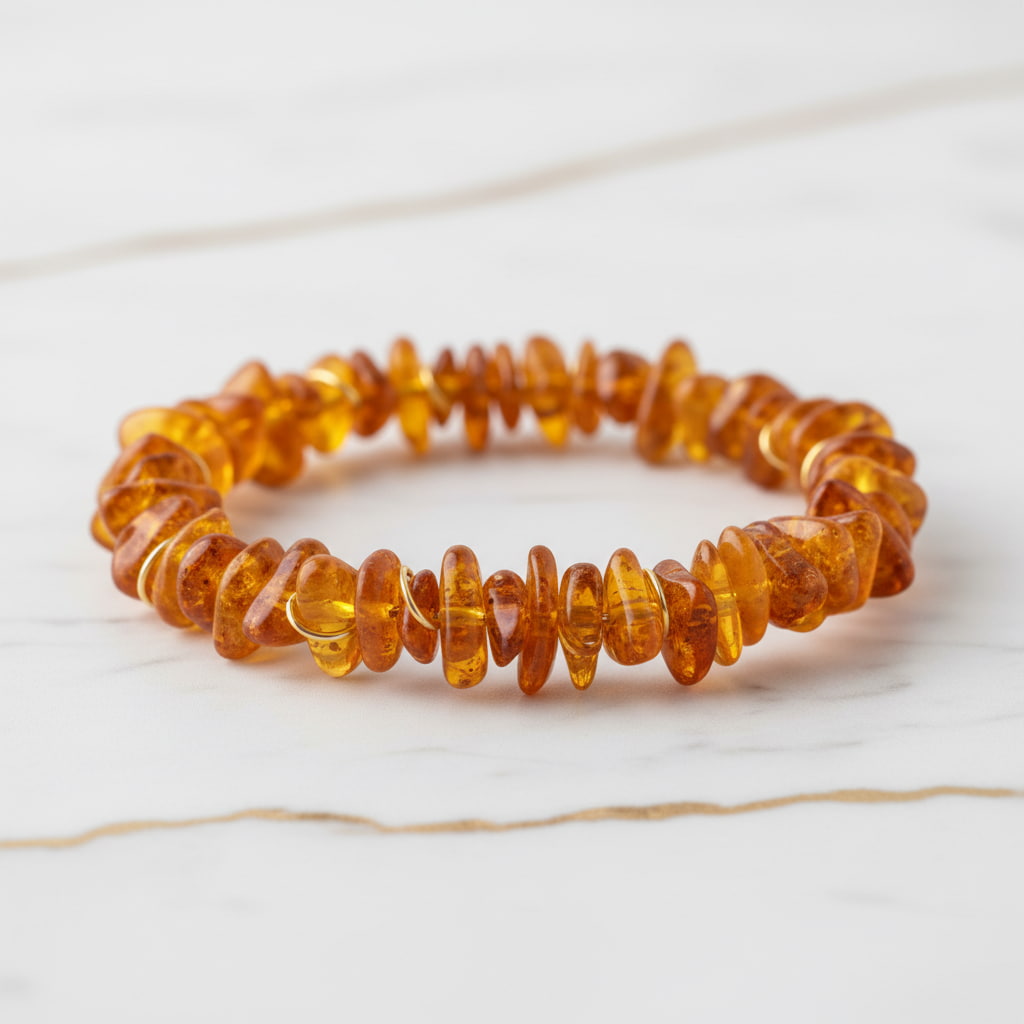 Bernstein Splitter Armband – Tatkraft & Wohlbefinden