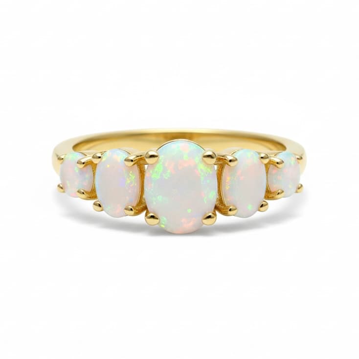 Ring mit fünf Opalen – elegantes Schmuckstück voller Farbspiel CrystalScents