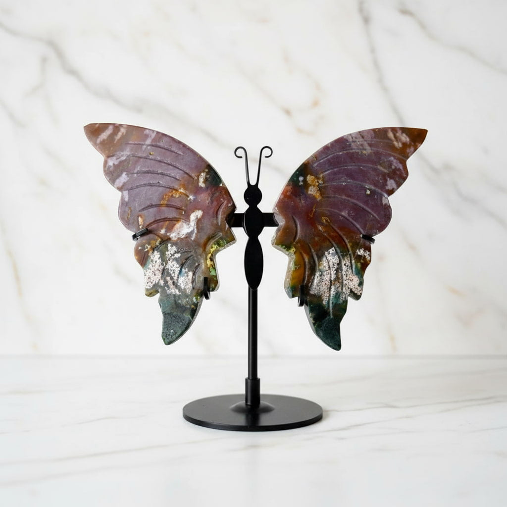Mexikanischer Achat Schmetterling mit farbenfrohem Flügeln CrystalScents