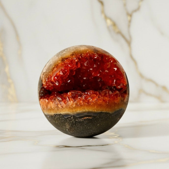 Amethyst Kugel - Rot & Funkelnd CrystalScents