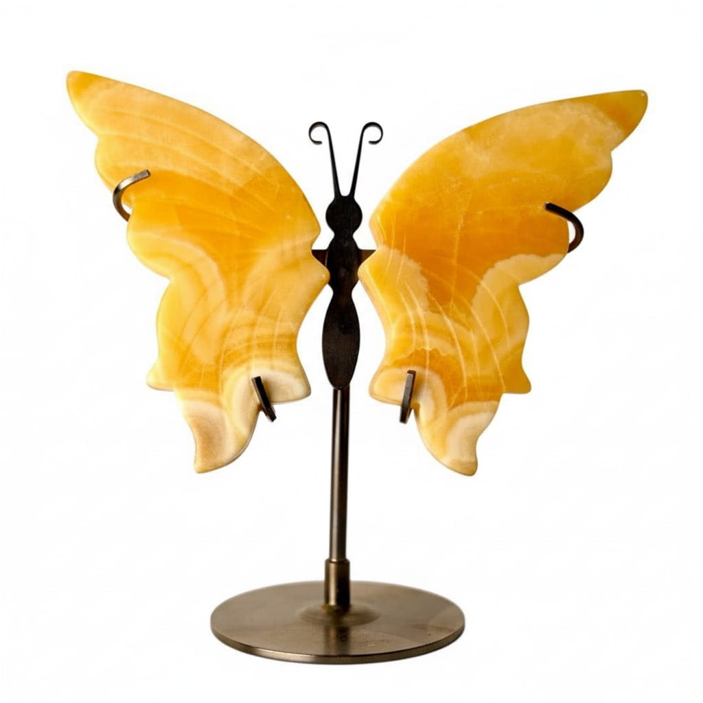 Calcit Schmetterling - Strahlend gelbe Flügel CrystalScents