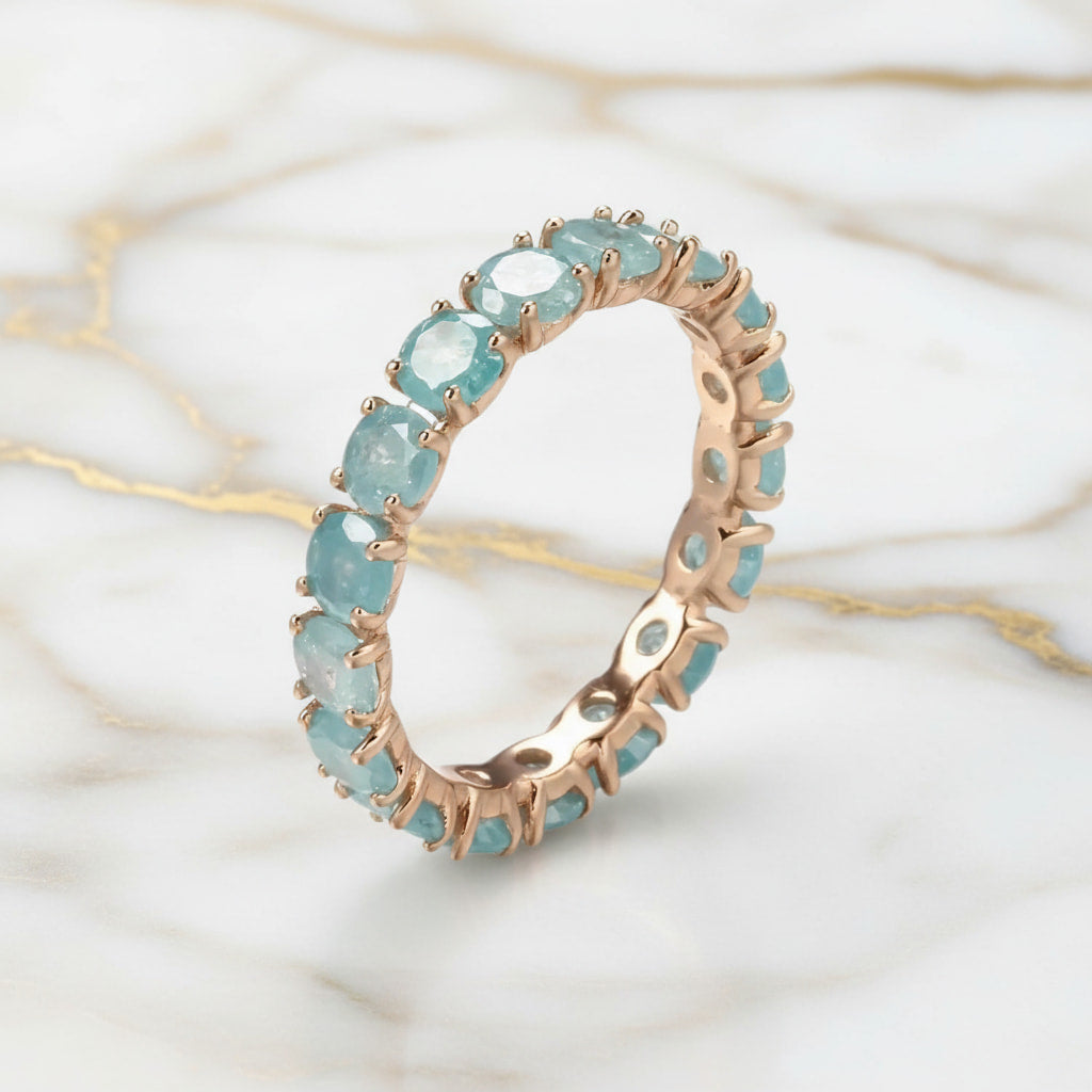 Ring – Funkelnder blauer Bandring CrystalScents
