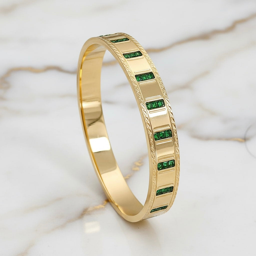 Armband Gold - Mit grünen Akzenten CrystalScents