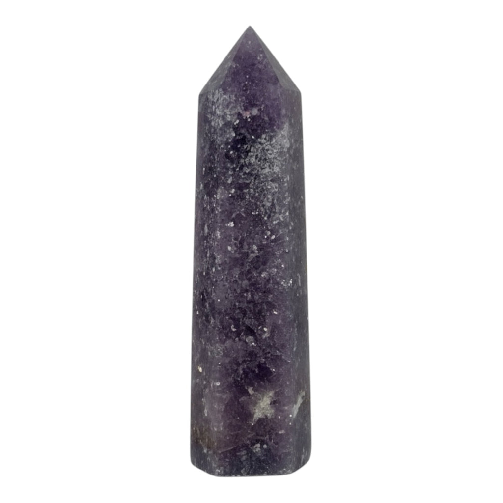 Lepidolith Obelisk – Magie & Funkeln
