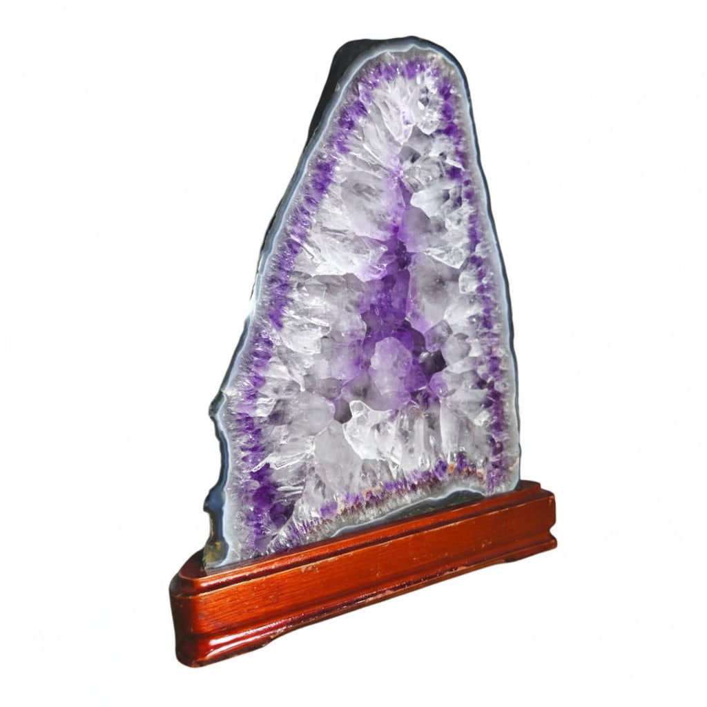 Sehr große Amethystdruse auf Podest – Erdung & Schönheit CrystalScents