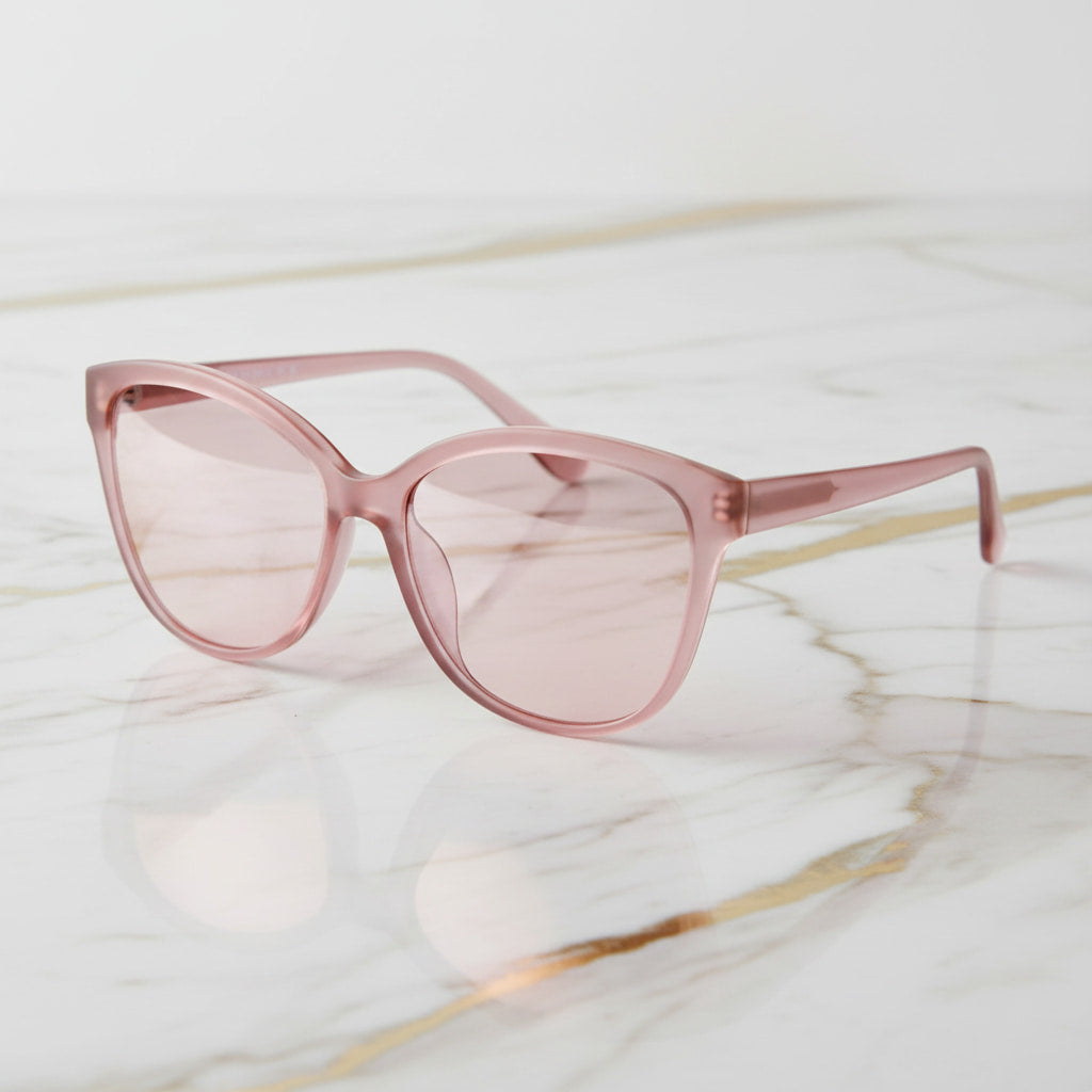 Sonnenbrille – Durchsichtig pink Cateye CrystalScents