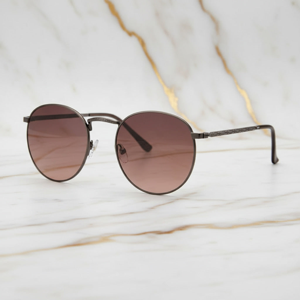Sonnenbrille in schwarz mit gemustertem Steg CrystalScents