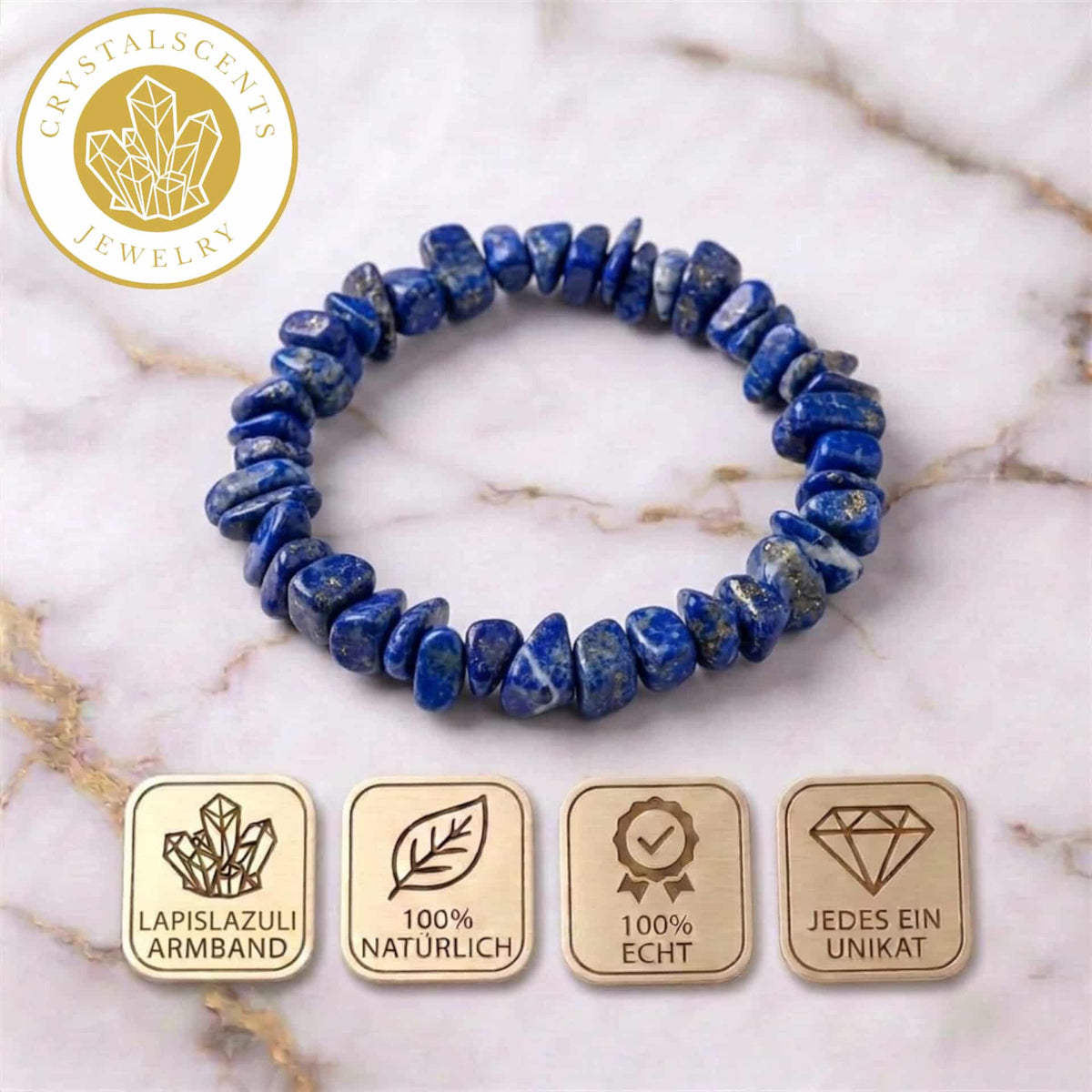 Lapislazuli Splitterarmband – Fokus & Klarheit