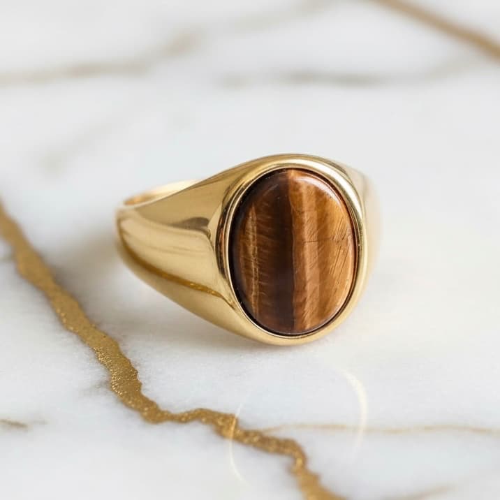 Tigerauge Ring - Schutz & Stärke CrystalScents