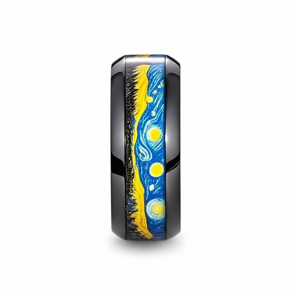 Ring Schwarz – Mit Sternenhimmel CrystalScents