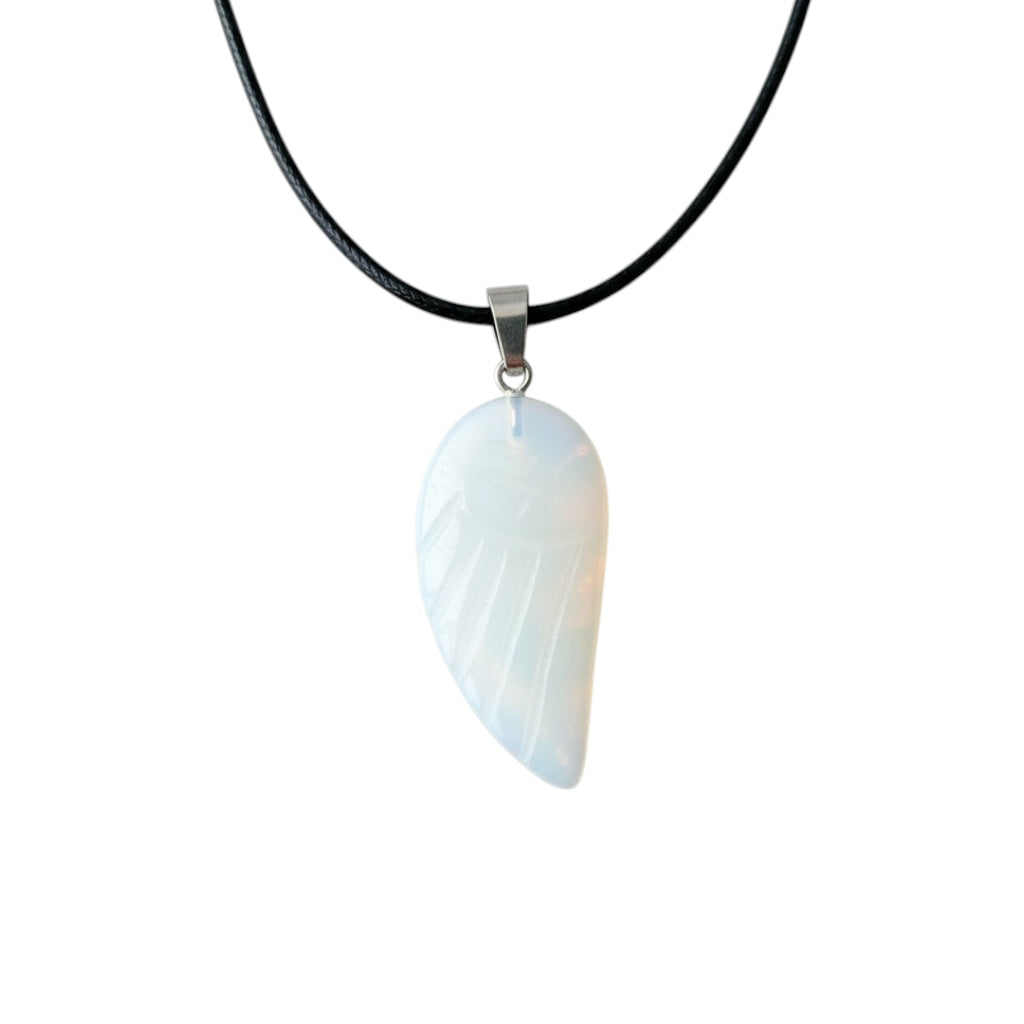 Opalit Halskette - Flügel Anhänger CrystalScents