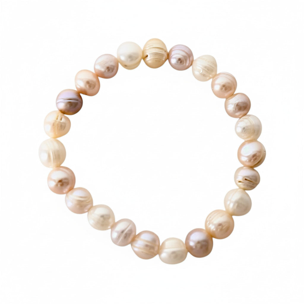 Armband Süßwasserperlen – Schimmernde Natur CrystalScents