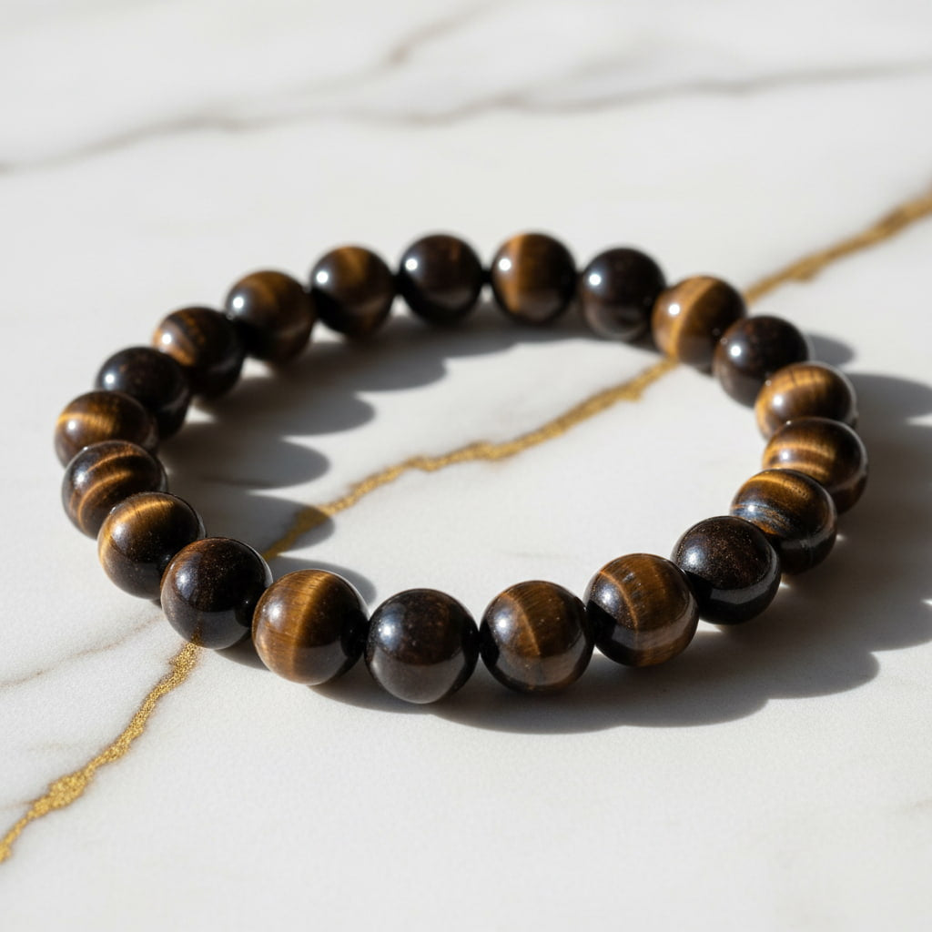 Tigerauge Kugelarmband - Dunkle Magie CrystalScents
