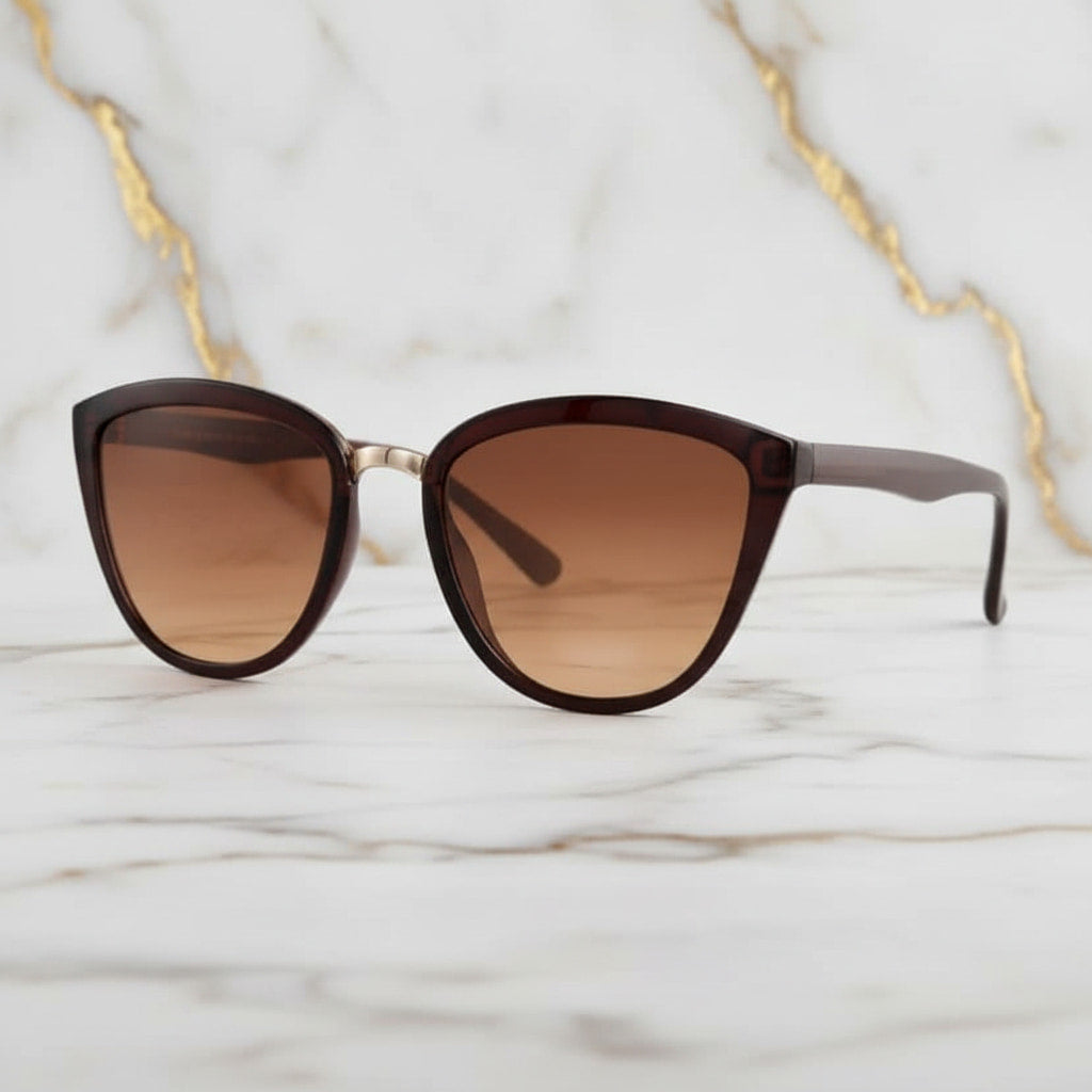 Sonnenbrille – Braune Cateye für stylische Looks CrystalScents