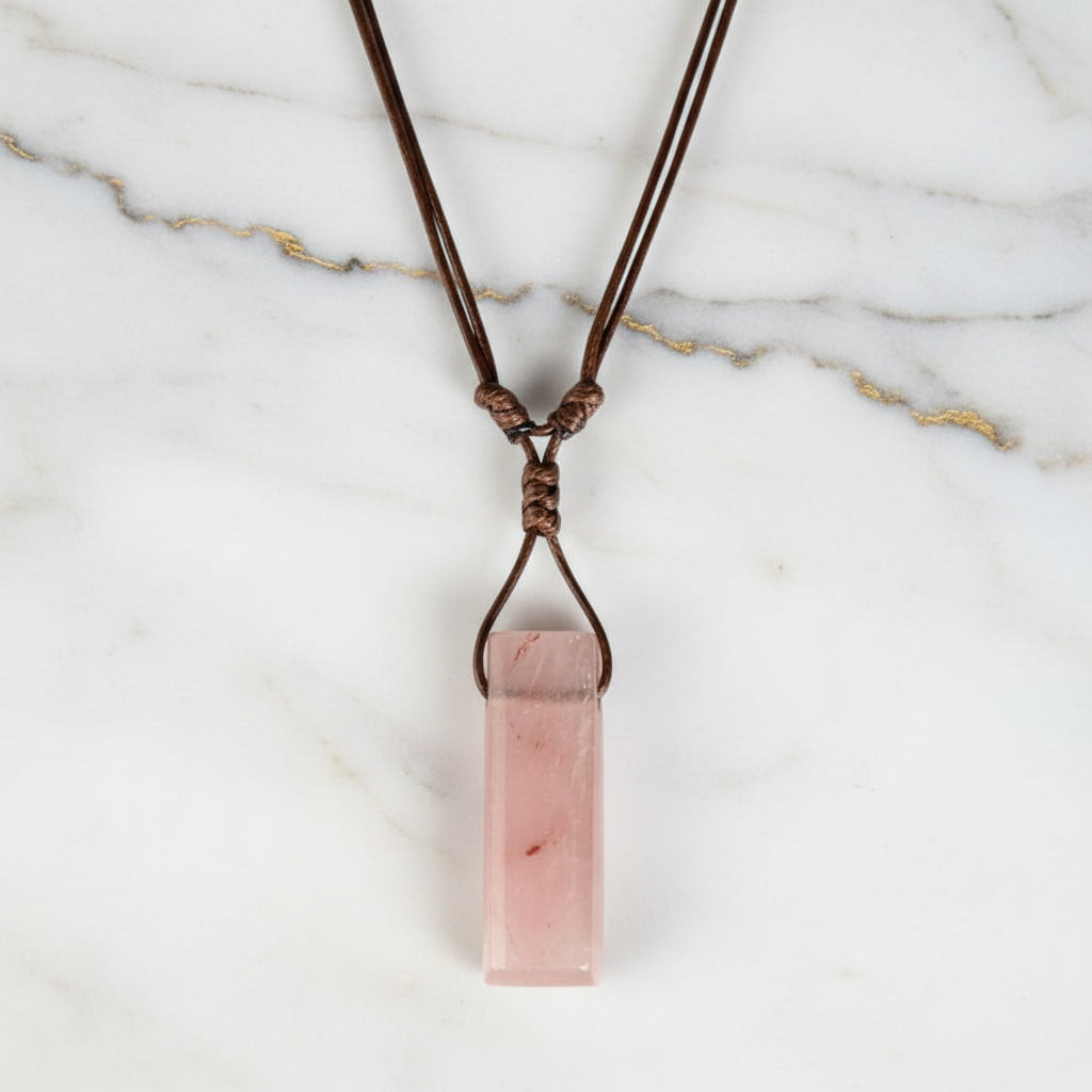 Erdbeerquarz Halskette - Liebe & Lebensfreude CrystalScents