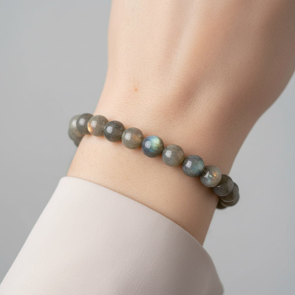 Labradorit Sunset Kugelarmband – Schmuckstück mit Farbspiel CrystalScents
