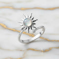 Ring offen silber mit drehbarer Sonne CrystalScents