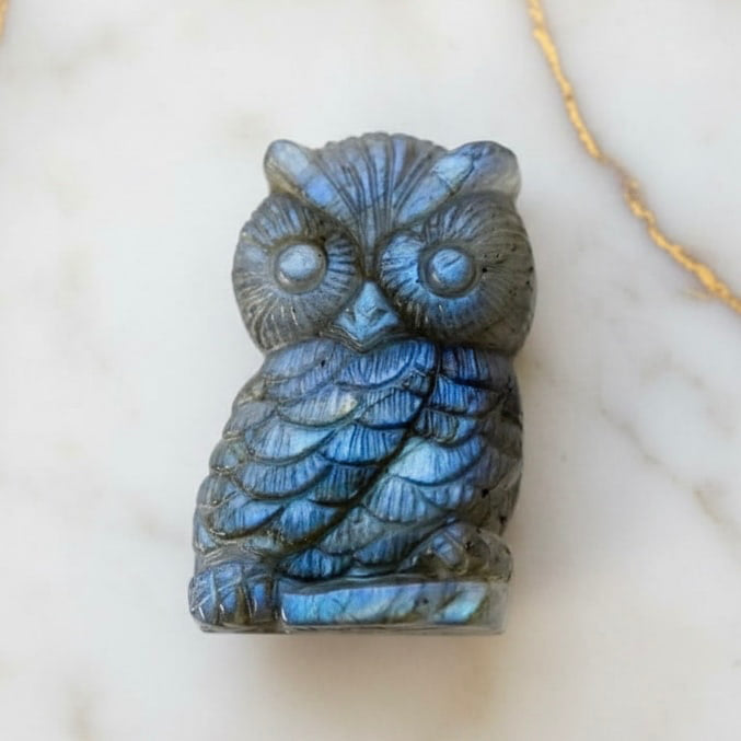 Labradorit Eule – Mystischer Wächter JETZT sichern CrystalScents