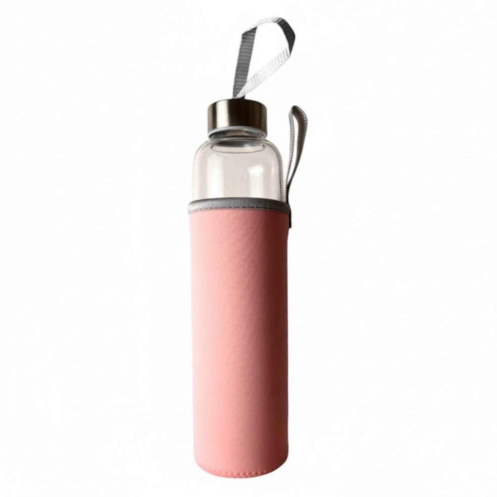 Rosenquarz Trinkflasche - Rosa Thermotasche CrystalScents