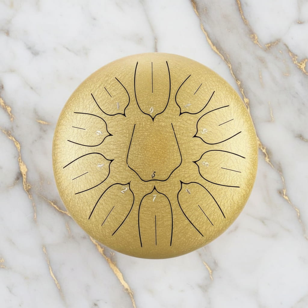 Zungentrommel in Gold – ideal für Meditation und Achtsamkeit CrystalScents