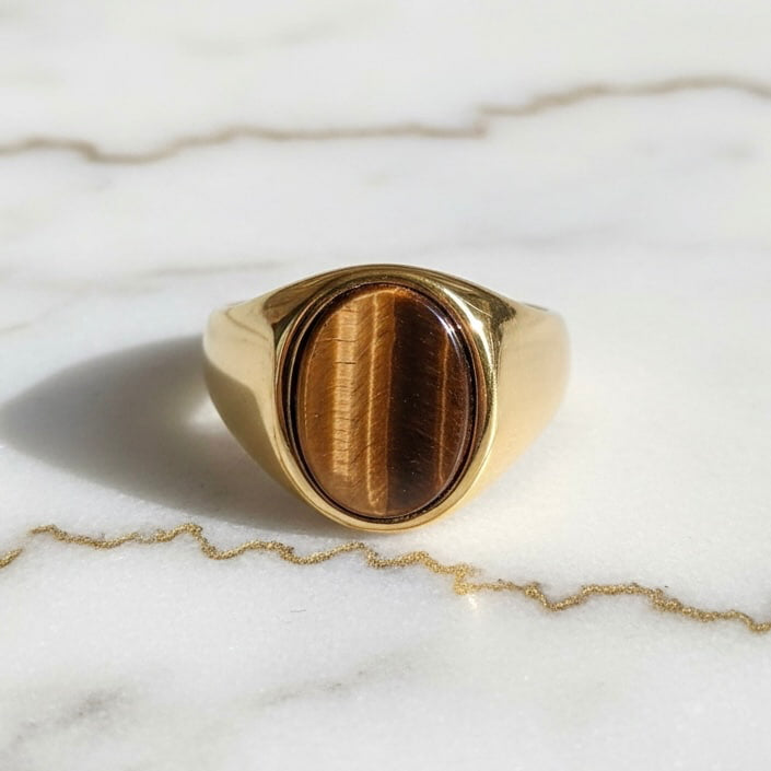 Tigerauge Ring - Schutz & Stärke CrystalScents