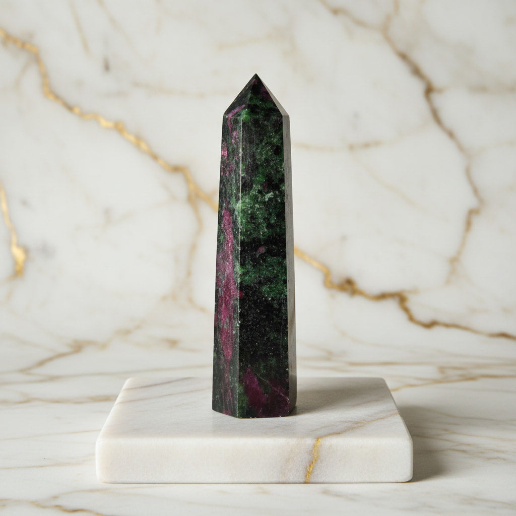 Rubin Zoisit Obelisk – Balance JETZT sichern CrystalScents