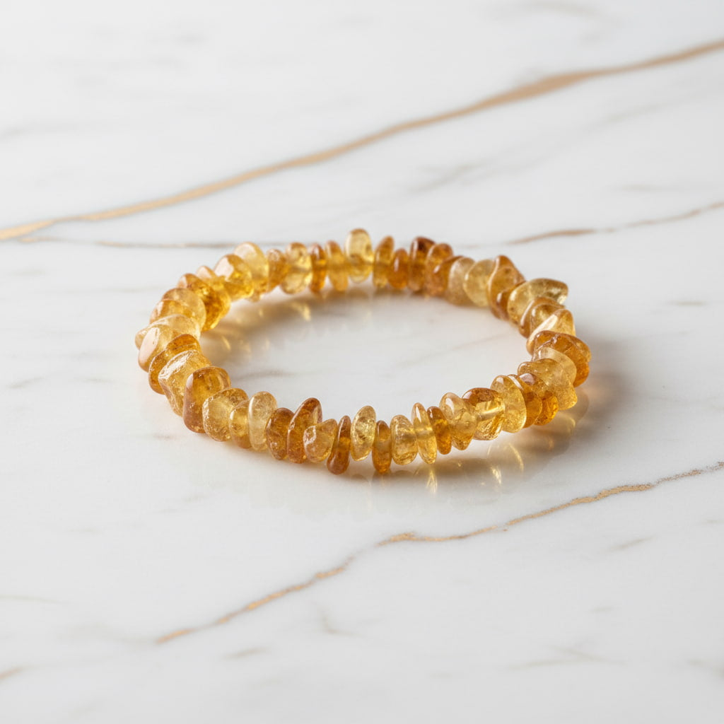 Citrin Splitter Armband - Lebensfreude & Energie