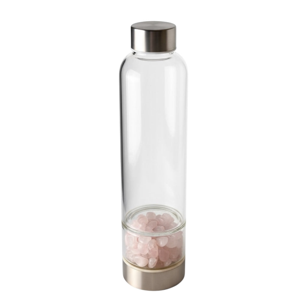 Rosenquarz Flasche - Deine neue Lieblingstrinkflasche CrystalScents