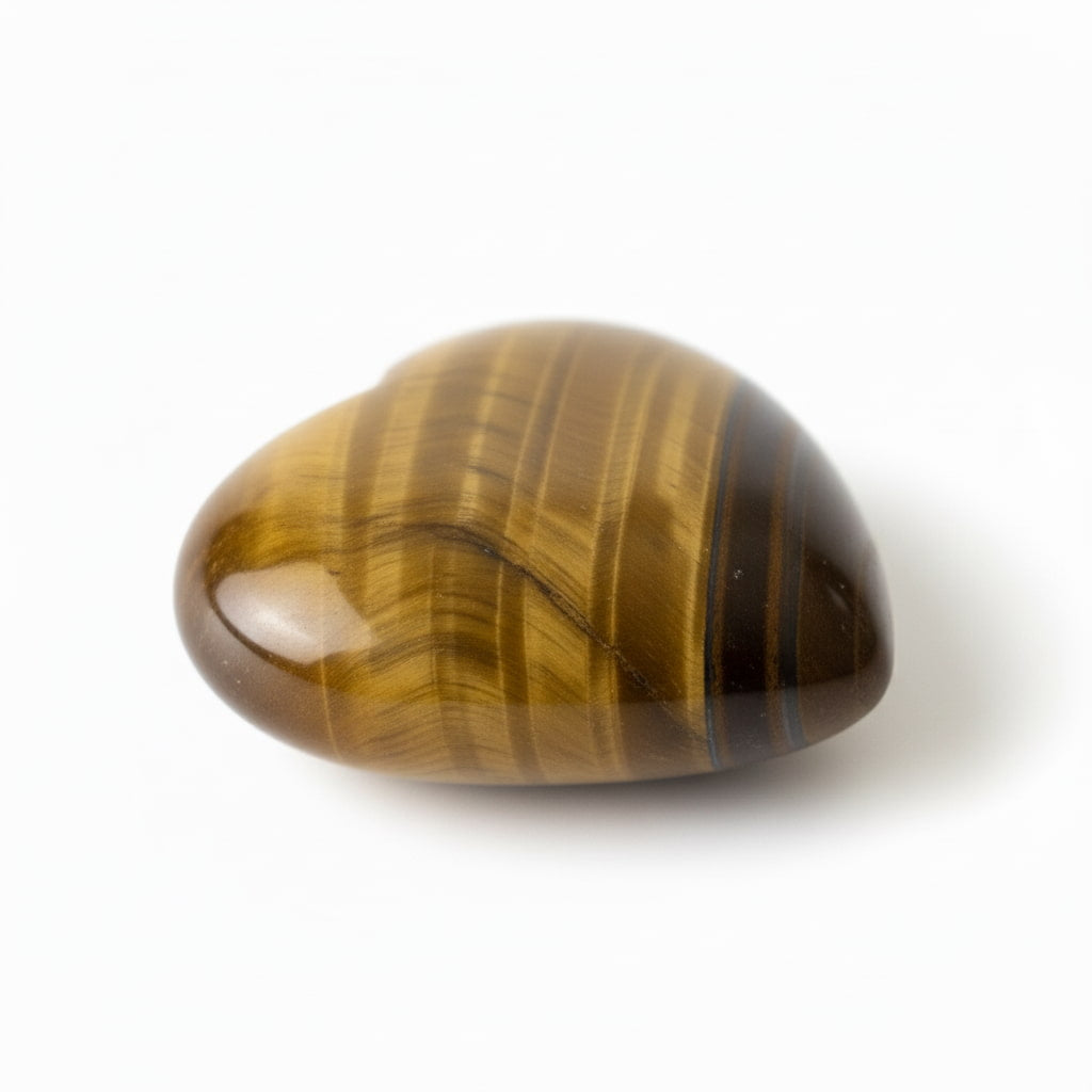 Mini Tigerauge Herz - Schimmernder Talisman CrystalScents