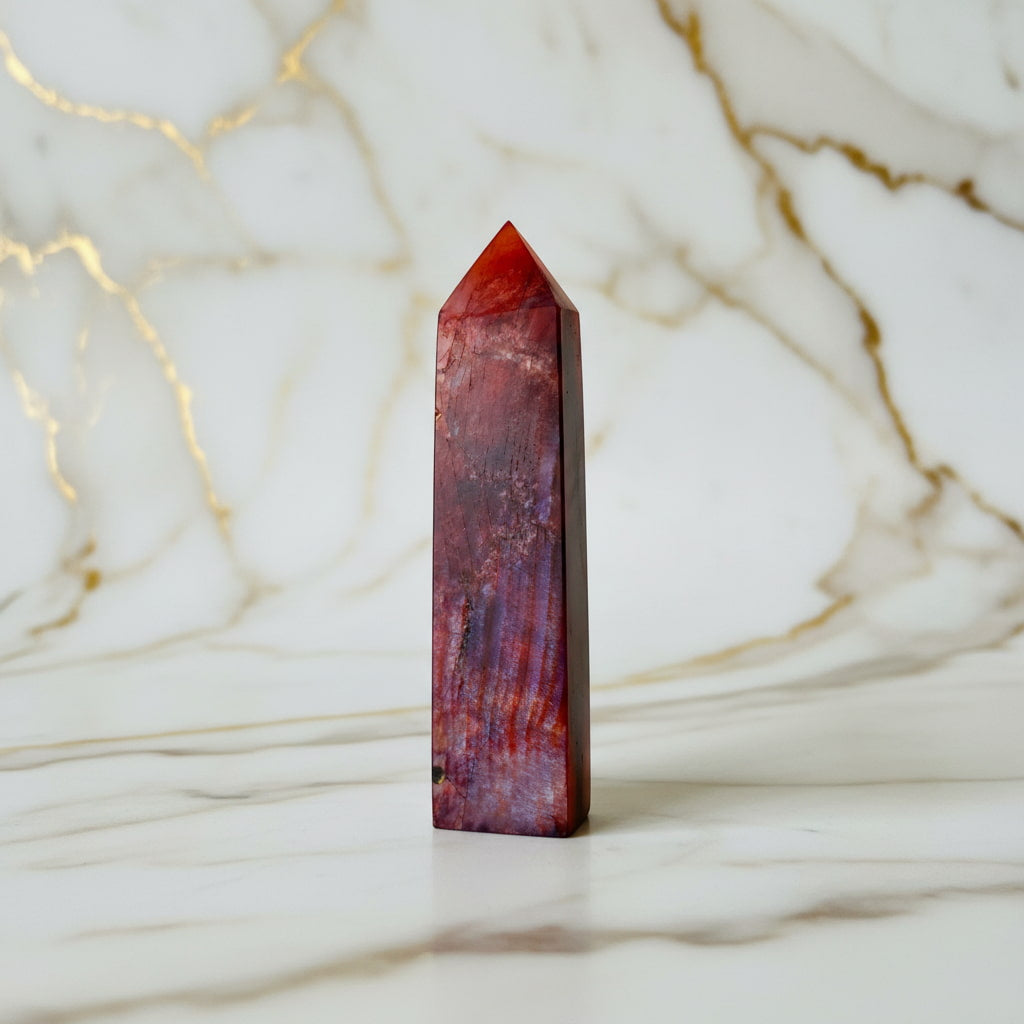 Mondstein Obelisk Rot – Leidenschaft JETZT sichern CrystalScents