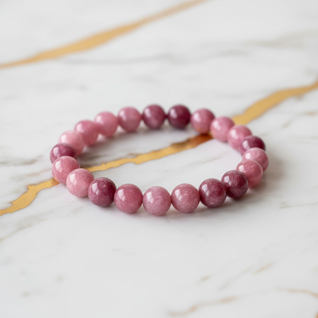 Lepidolith Kugelarmband - Entspannung & emotionale Balance CrystalScents