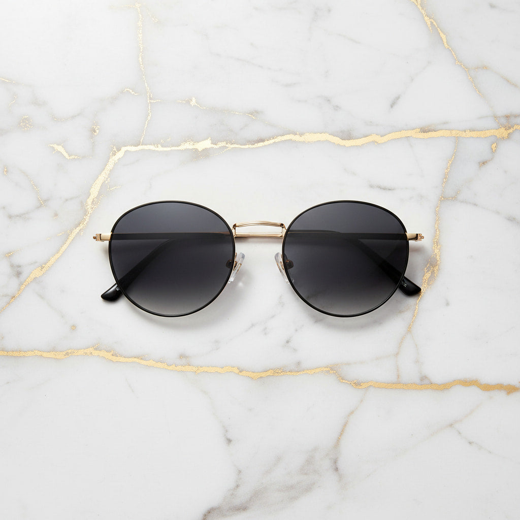 Sonnenbrille in Gold mit schwarzem Verlauf CrystalScents