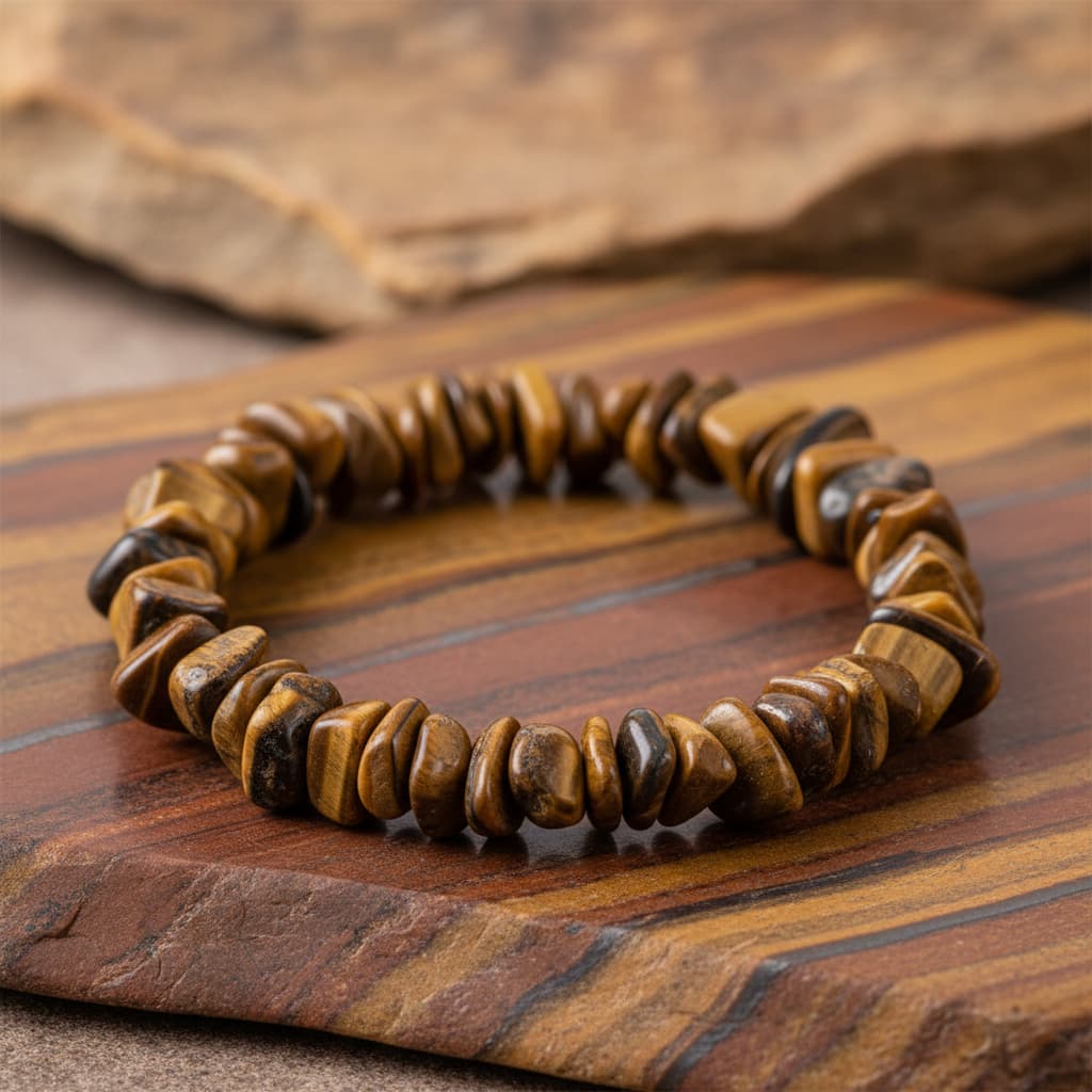 Tigerauge Splitterarmband - Erdung & Kraft CrystalScents