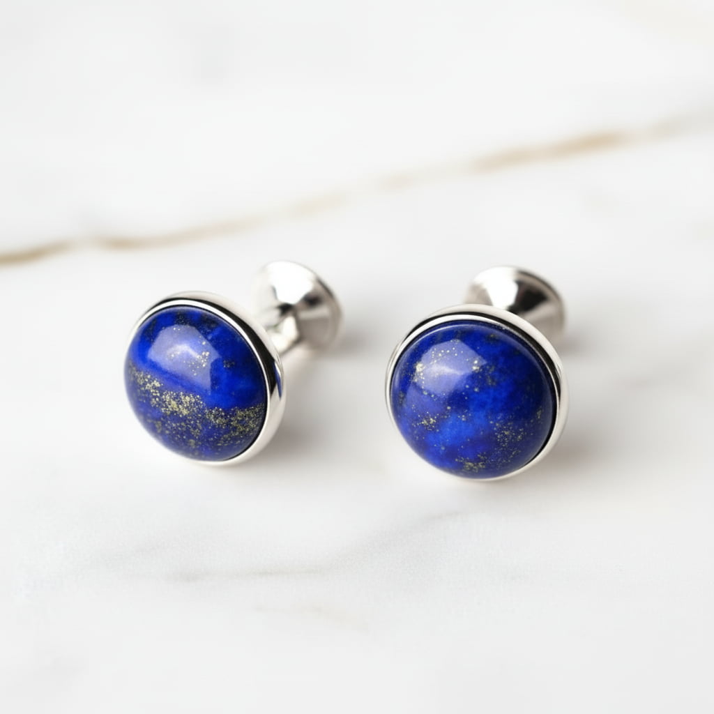 Lapislazuli Manschettenknöpfe - Stärke & Mut CrystalScents