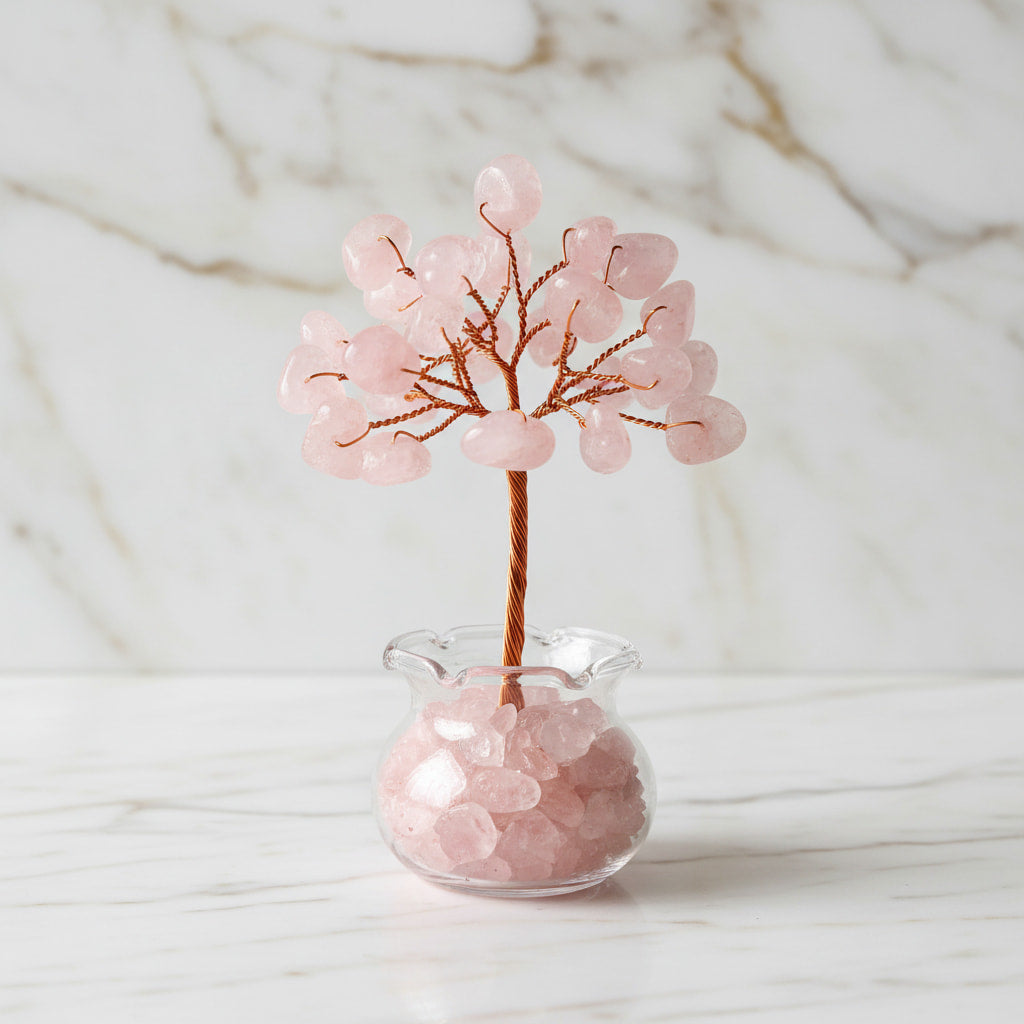 Mini Rosenquarz Baum - Liebesgrüße der Natur CrystalScents