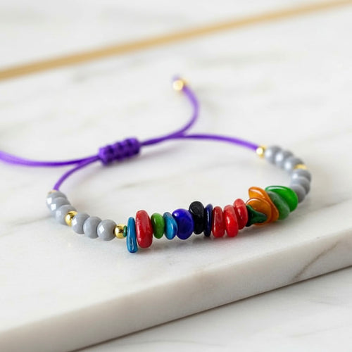 Schutzarmband mit bunten Muschelschalen CrystalScents