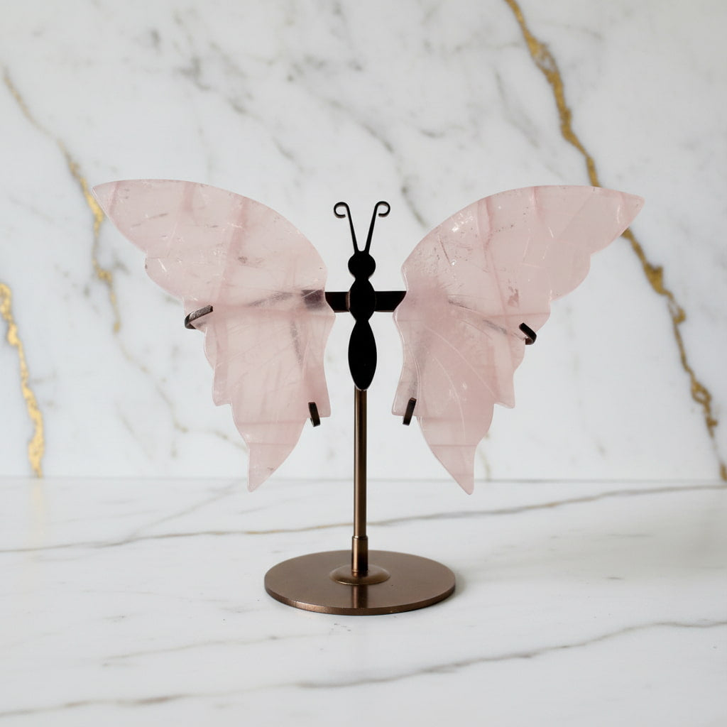 Rosenquarz Schmetterling - Frühlingsgefühle
